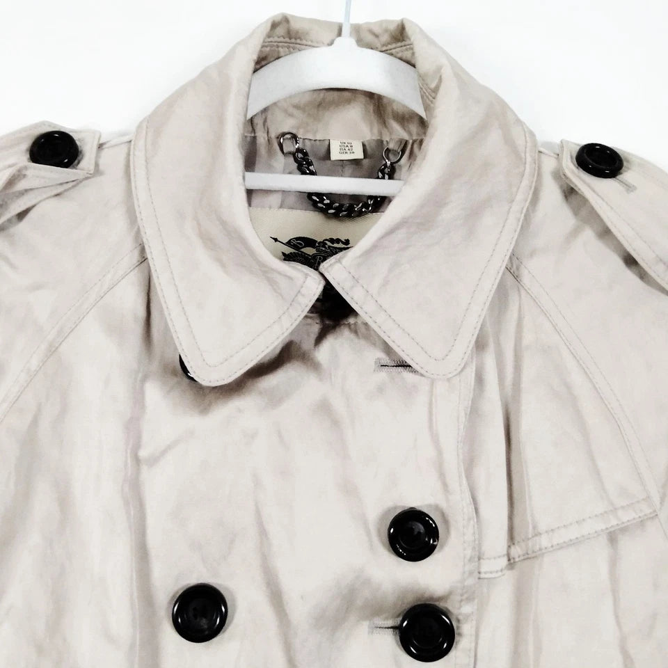 Burberry London. Light Brown Rayon Cotton Metallic fiber Coat