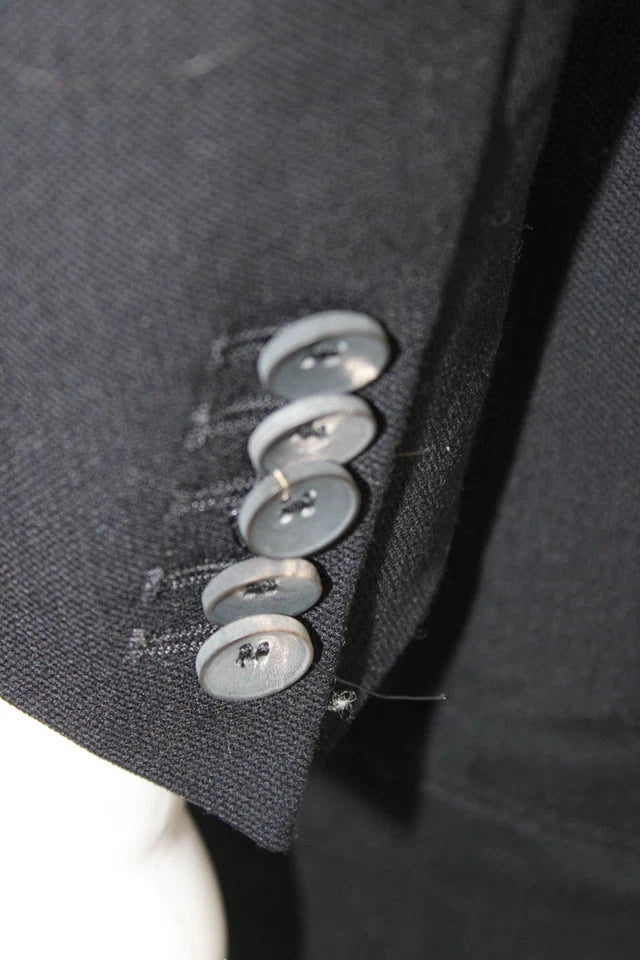 Helmut Lang For Intermix, Black Wool Single Button Blazer Jacket