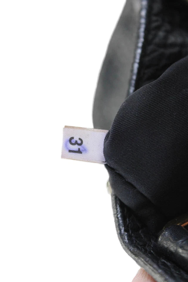 Prada Italy. Black Pebbled Leather Shoulder Bag