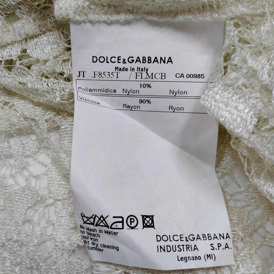 Dolce & Gabbana Italy. D&G. Nylon, Rayon, Lace Sleeveless Top