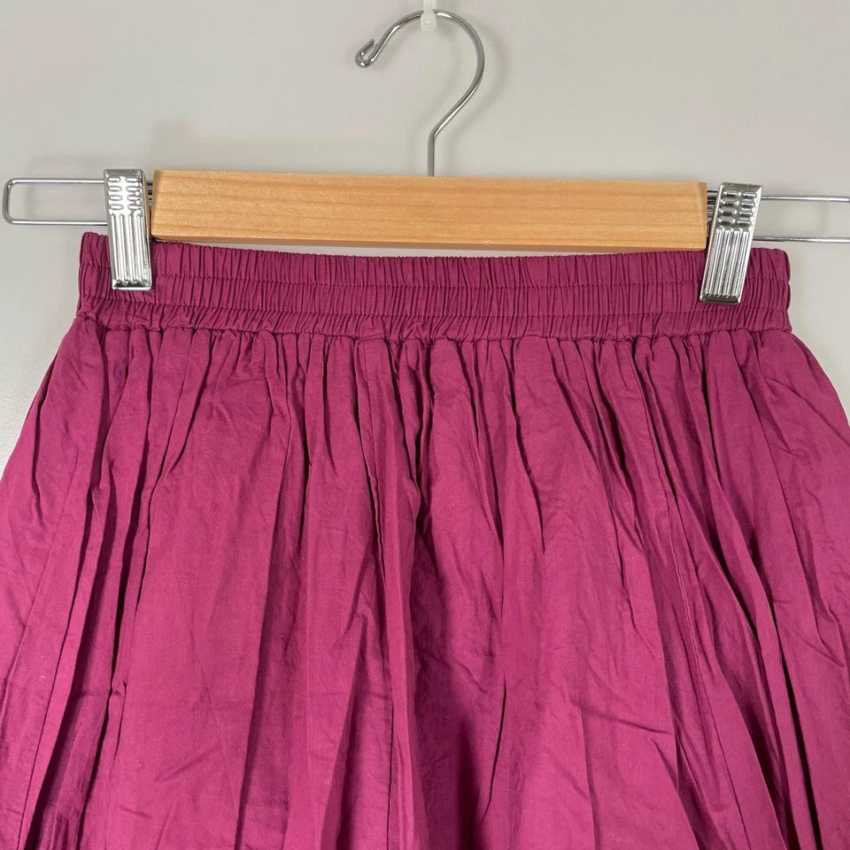 FITH JAPAN. Dark Burgundy Cotton Long/Maxi Skirt