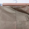 UNITED TOKYO JAPAN. Khaki Satin Asymmetrical Satin Wrap Skirt