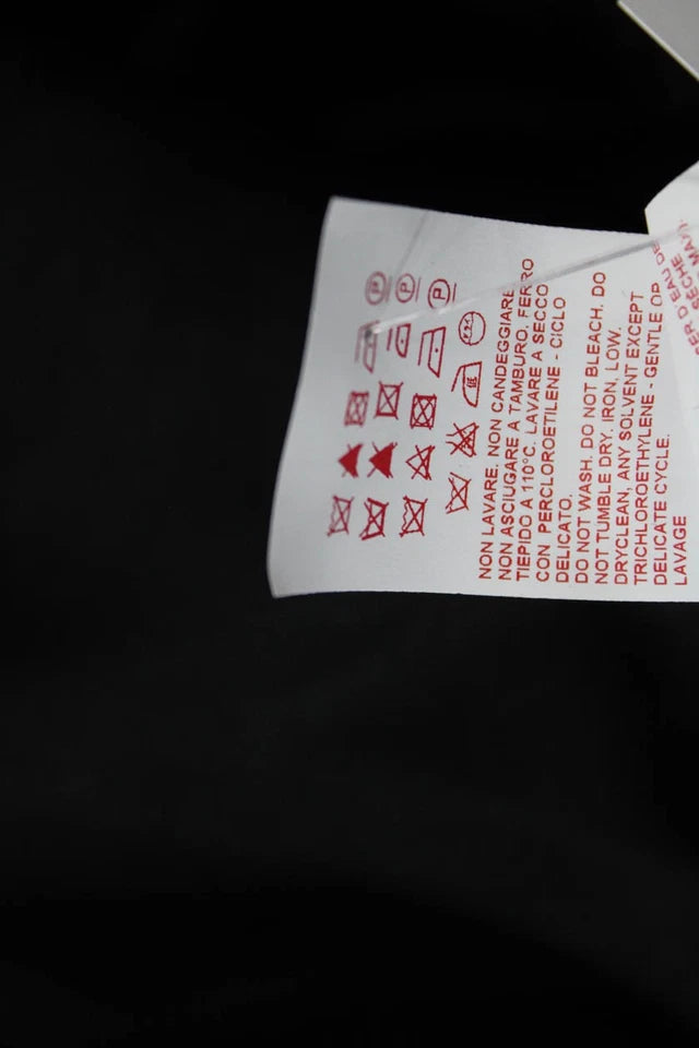 Marni Italy. Black Viscose  Twist Knot V Neck Long Sleeves Mini Dress/Tunic