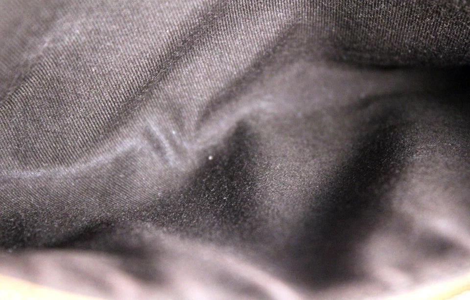 GUCCI ITALY. GG Logo Brown Leather Beige Canvas Shoulder Bag / Handbag