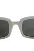 Saint Laurent Paris. Solid White Square Frame Classic Sunglasses
