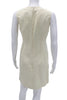 Andrew Gn Paris. SS2010 COLLECTION. Beige Floral Sleeveless Round Neck Linen Shift Dress