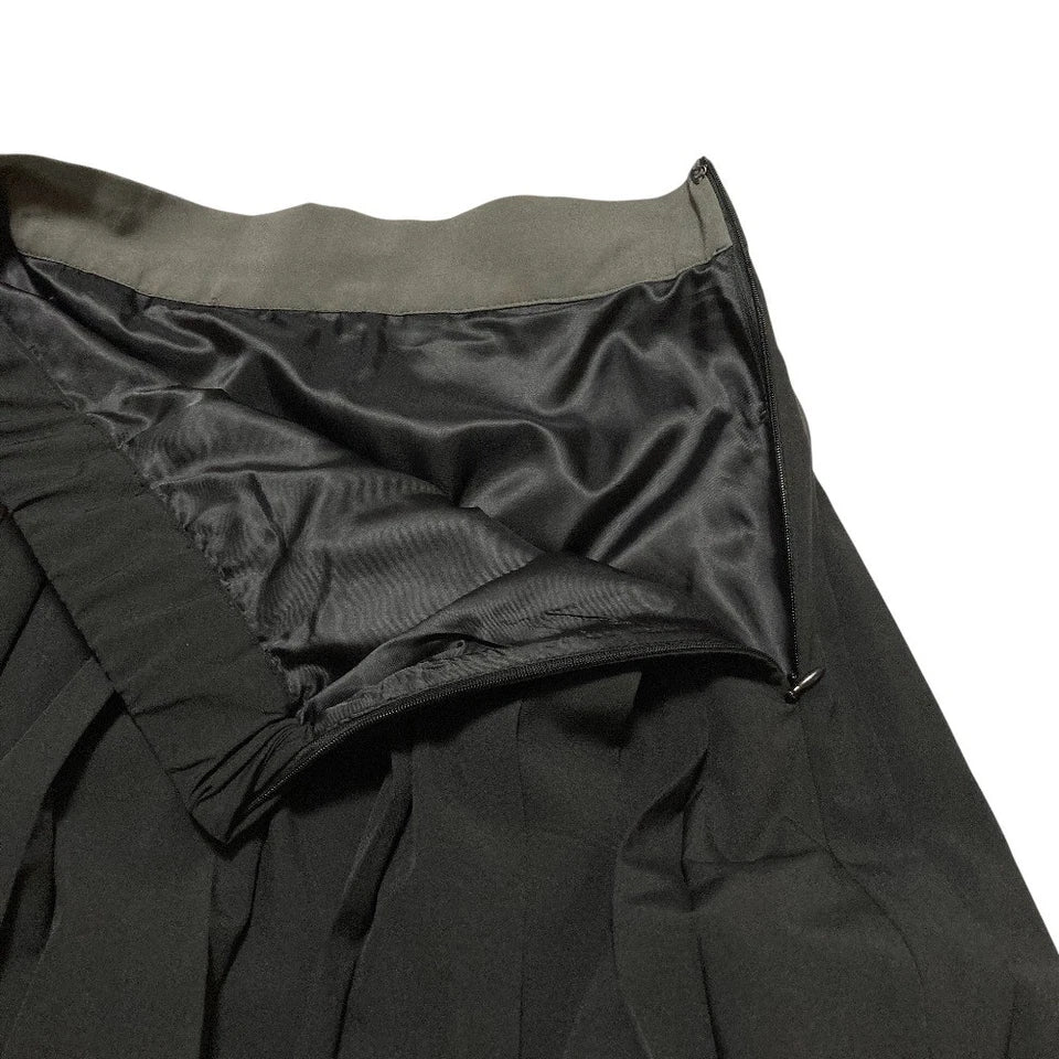 HARE JAPAN. Black Asymmetrical Flare Long Skirt
