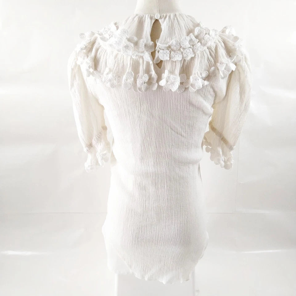 Chloe Paris. Vintage Phoebe Philo Silk/Cotton White Top