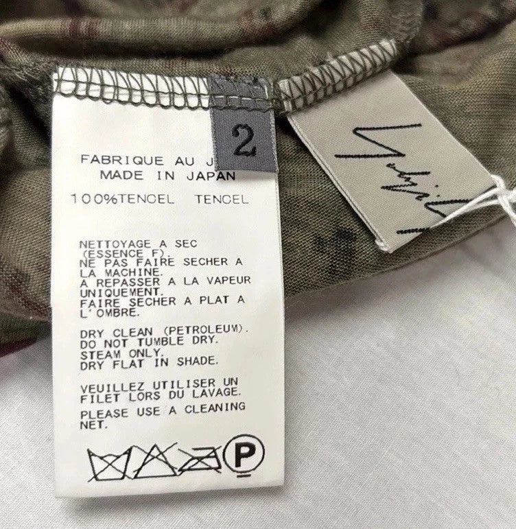 Yohji Yamamoto Japan. Modern Pixelated Camo Printed 100% Tencel Tank Dress