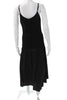 Hyacinth House Black Rayon Blend V-Neck Sleeveless Knee Length Slip Dress