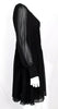 STELLA McCARTNEY UK. 2018 Collection Black Silk Crepe Sheer Balloon Sleeve A-Line Shift Dress