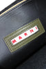 Marni Italy. Dark Green Leather Zip Detail Medium Shoulder Bag / Handbag