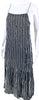 Elizabeth & James NY. Navy Blue Striped Viscose Drop Waist Midi Dress