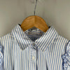 NICE CLAUP JAPAN. Cotton Striped One Piece Tiered Dress