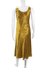 Max Mara Italy. Vintage Bronze/Gold Acetate Slip Dress