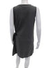 Brunello Cucinelli Italy. Gray Round Neck Sleeveless Sash Side Tie, Mini Dress