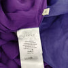 Gucci Italy. Violet Semi Sheer Silk Ruffles Accents Blouse