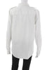 Helmut Lang NY. White Basic Collared Cotton Long Sleeve Button-Up Top