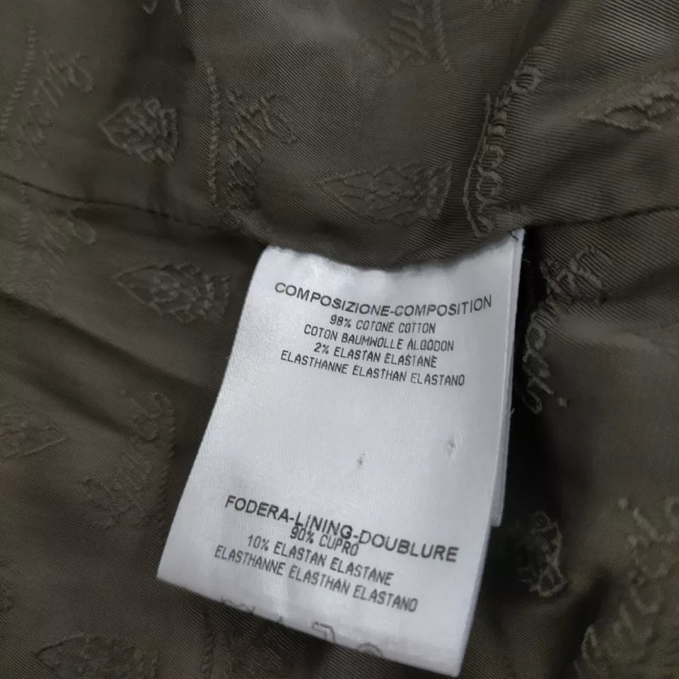 Gucci Italy. Vintage Grey Cotton, Polyurethane, Cupro Jacket