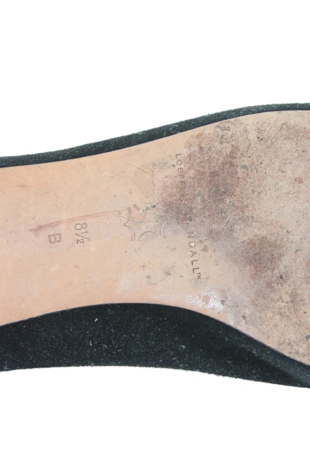 Loeffler Randall NY. Black Suede Studded Suede Ballet Flats