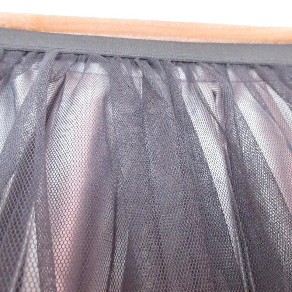 Spick & Span Japan. Black Tulle Pleats Skirt
