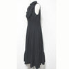 Her lip to JAPAN. Black Paisley Cotton Lace Long Dress