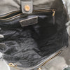 Prada Italy. Grey Tessuto Nylon Ruffle Shoulder Bag
