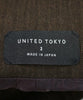 UNITED TOKYO JAPAN.  Brown Herringbone High Waisted Belted Pants