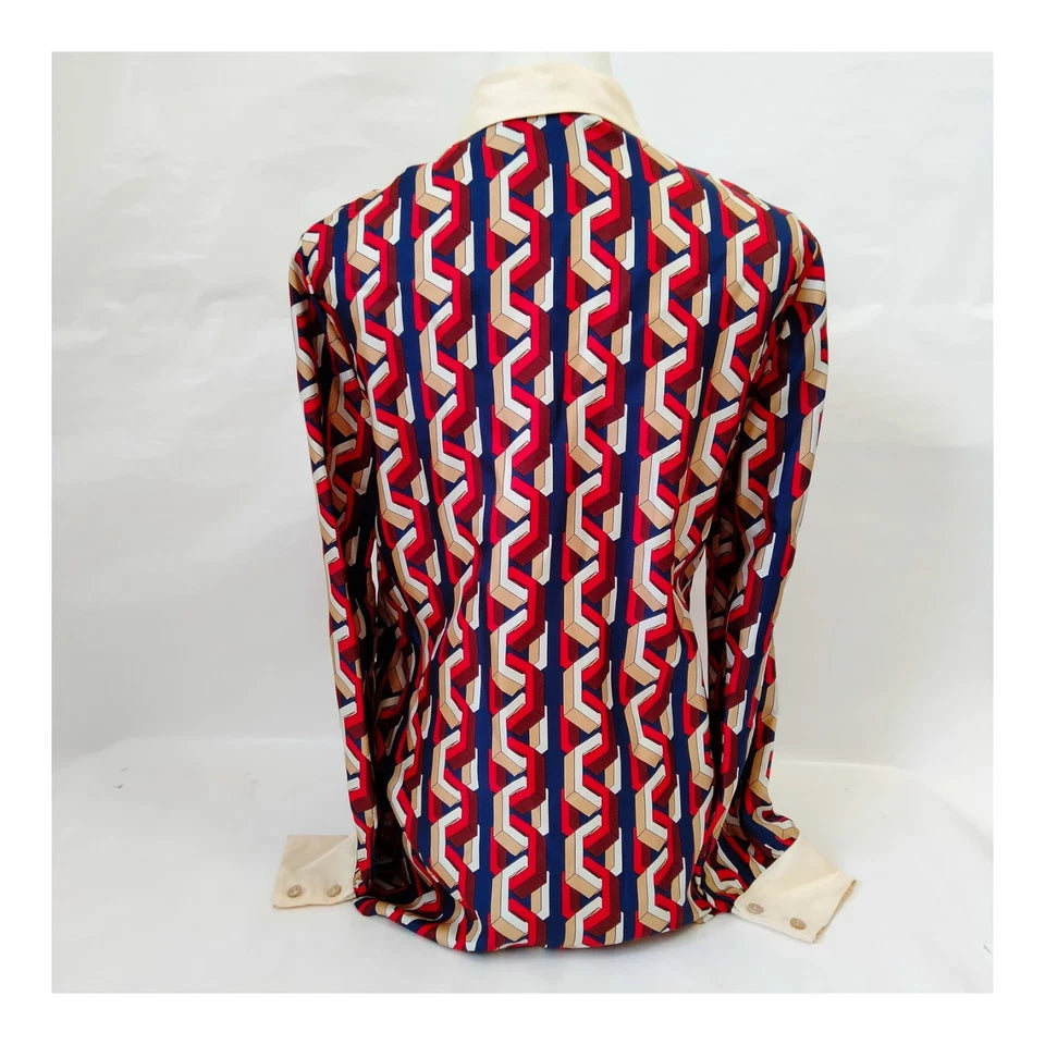 Gucci Italy. Vintage Alessandro Michele Designer Silk Top