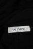 Valentino Garavani Italy Black  Floral Lace Ribbed Crew Neck Bell Sleeve Dress