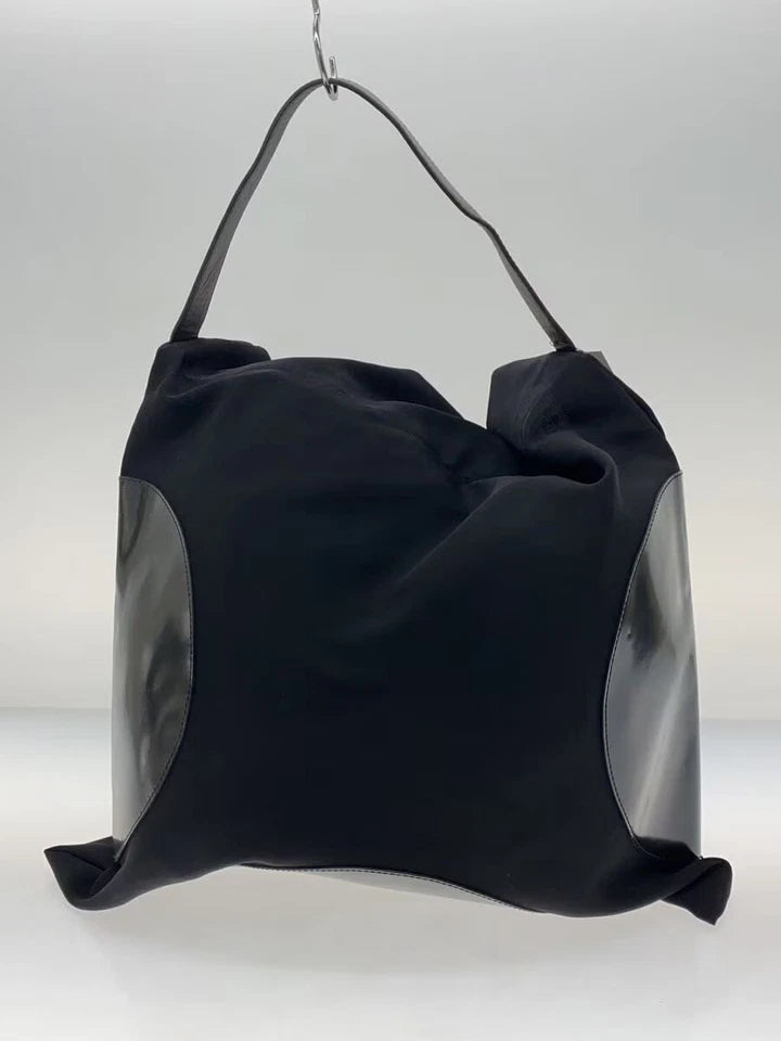 KAWA-KAWA JAPAN. Black Vinyl/Fabric Shoulder Bag / Tote Bag