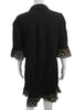 CHLOE PARIS. See by Chloe. Black Collared Half Sleeve Cotton Shirt Dress