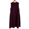 Ys for living Yohji Yamamoto JAPAN. Pink/Navy Color Check Sleeveless Long Dress