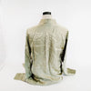 Bottega Veneta ITALY. Pre-Spring 2020 Collection Green Silk Long Sleeve Button-Up Top