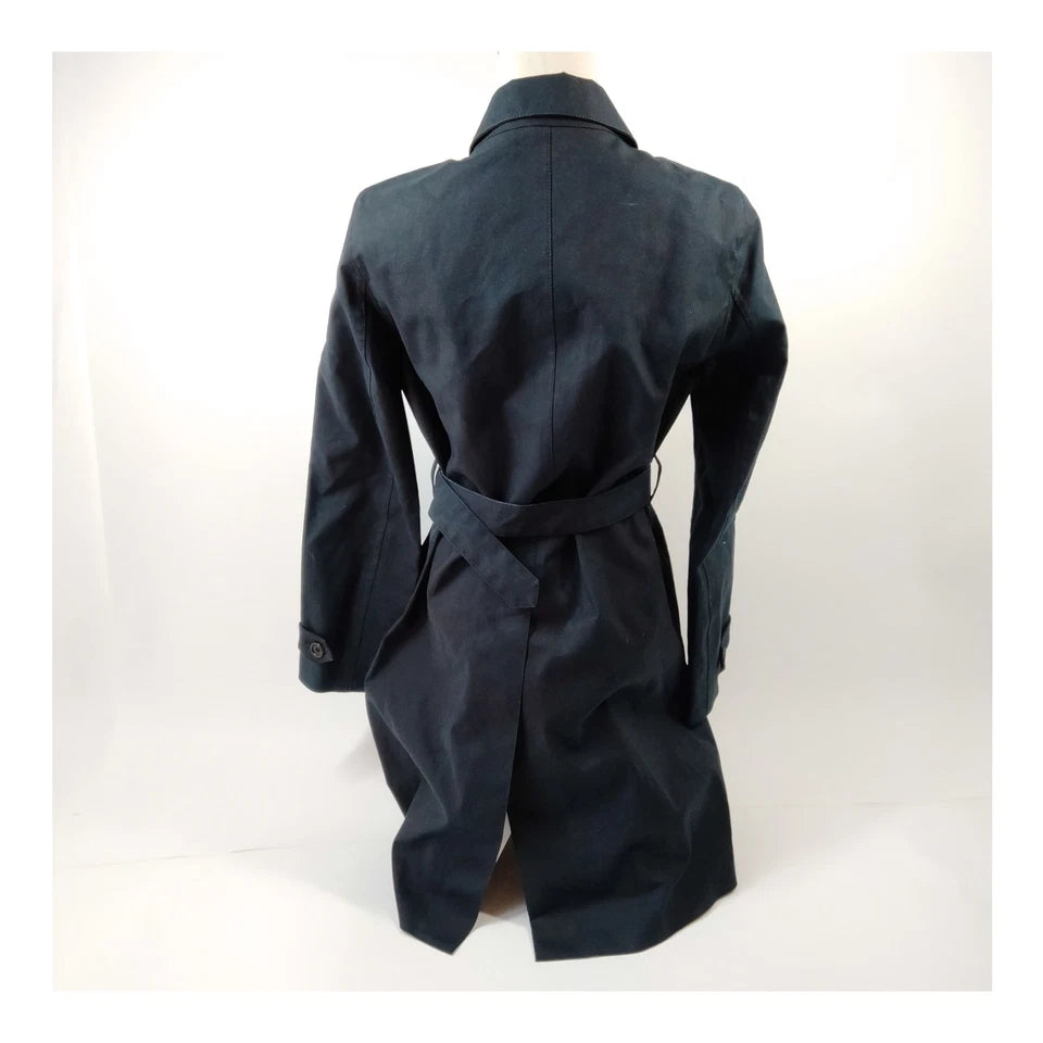 Prada Italy. Black Cotton Belted Coat