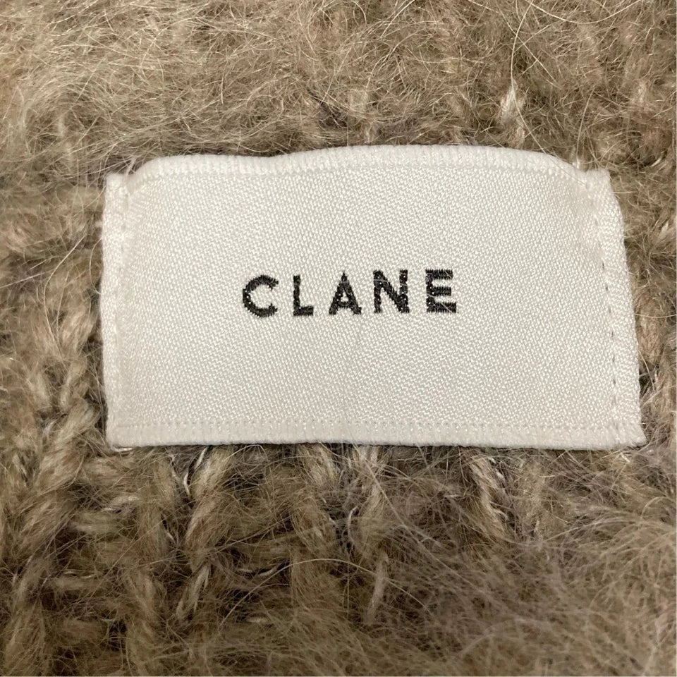 CLANE JAPAN. GREIGE COLOR MOHAIR SHAGGY CARDIGAN