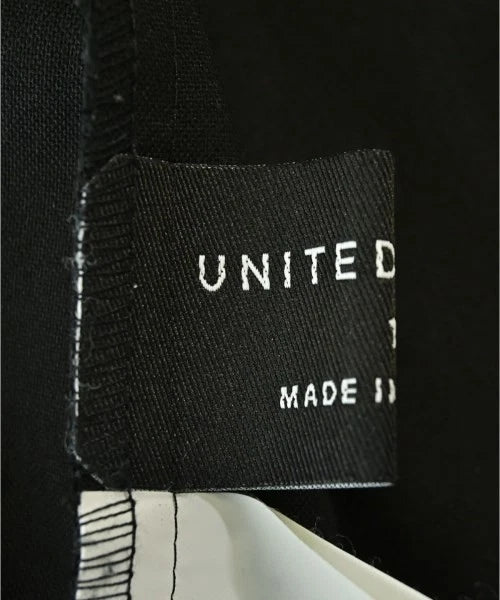 UNITED TOKYO JAPAN. Black Belted Polytech/Viscose Long Sleeve Dress