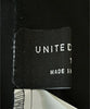 UNITED TOKYO JAPAN. Black Belted Polytech/Viscose Long Sleeve Dress