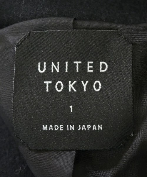 UNITED TOKYO JAPAN. Black Funnel Neck Duffle Coat w/Hood