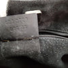 Gucci Italy. Black Leather Red Bamboo Handle Shoulder Bag
