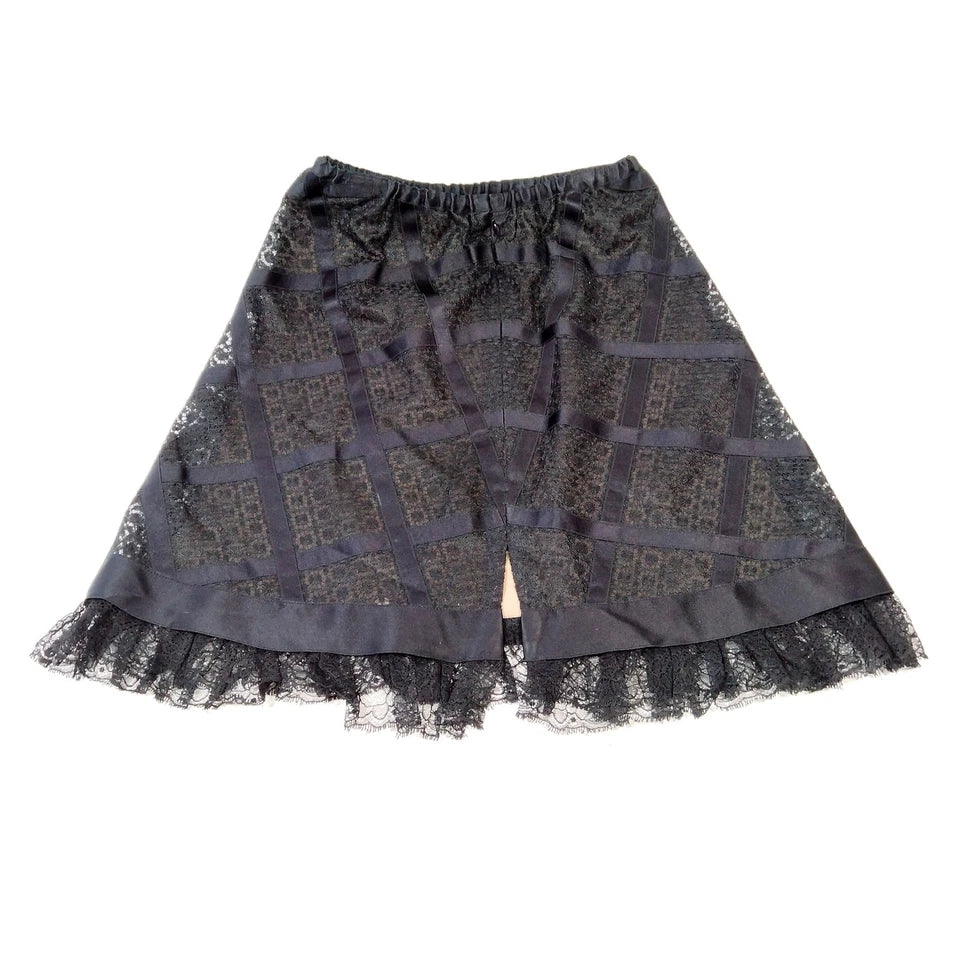 Chanel Paris. Vintage Classic Polyester Silk Skirt