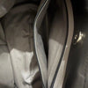 KAWA-KAWA JAPAN. NWOT. Black Lambskin Leather, Metallic Silver Painted Abstract Graffiti Shoulder Bag
