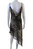 Isalis. Vintage Beige Animal Print Slip Dress