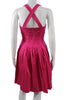 Calvin Klein NY. Pink Cotton Blend Zip Fit & Flare Halter Dress