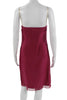 Calvin Klein NYC. Dark Pink Knee Length Sleeveless Zip Silk Slip Dress