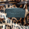 Dolce & Gabbana Italy. Black Leather Shoulder Bag / Hand Bag Classic Leopard Lined Interior