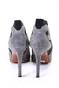 Alaia Paris. Gray Suede Pointed Toe Stiletto Heel Ankle Boots Size 39.5