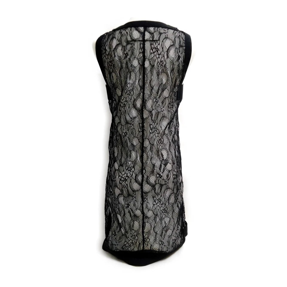 Givenchy Paris.Black  Rayon Nylon Cotton Dress