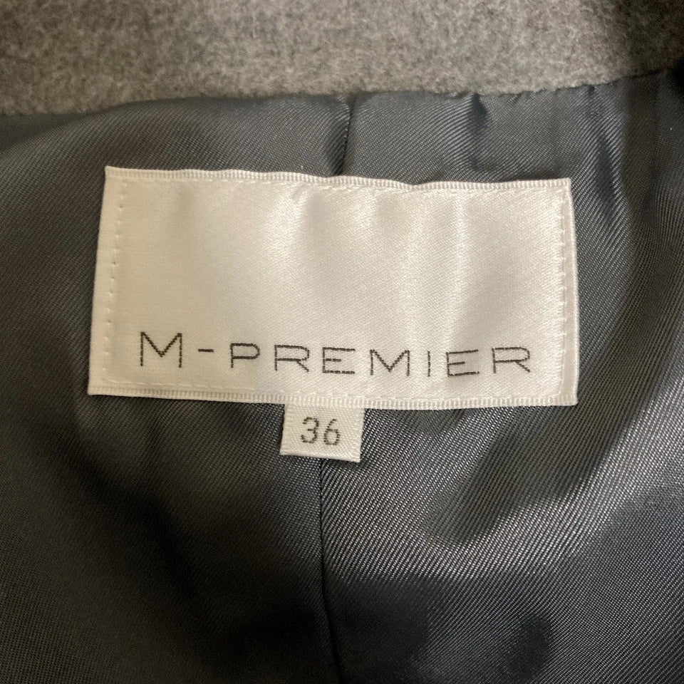 M-PREMIER JAPAN. GRAY WOOL LONG CHESTERFIELD COAT