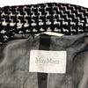Max Mara ITALY. Black/Grey Plaid Check Pattern Tweed Long Chester Coat